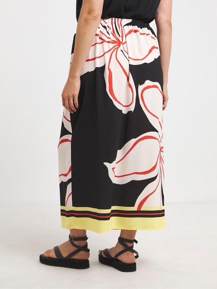 Simply Be Black Knot Detail Midaxi Skirt - Image 2 of 4