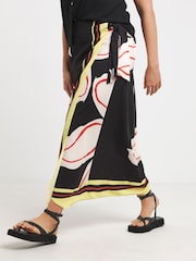 Simply Be Black Knot Detail Midaxi Skirt - Image 3 of 4