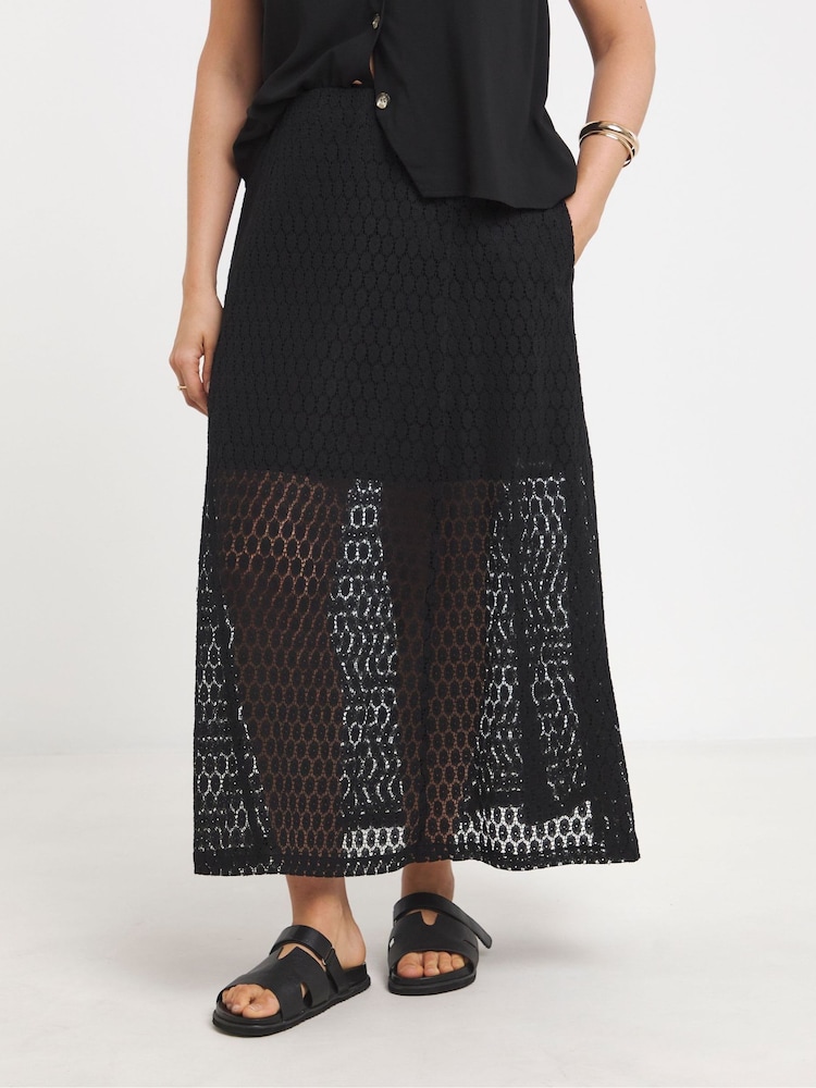 Simply Be Lace Midaxi Skirt - Imagen 1 de 4