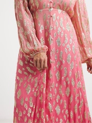 Simply Be Pink Ombre Jacquard Maxi Dress - Image 3 of 4