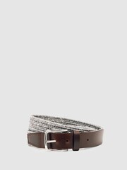 Reiss Soft Grey Welling Belt - Image 1 of 4