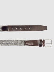 Reiss Soft Grey Welling Belt - Image 3 of 4