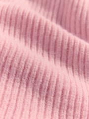 Love & Roses Pink Scallop Trim Ribbed Scarf - Image 5 of 5
