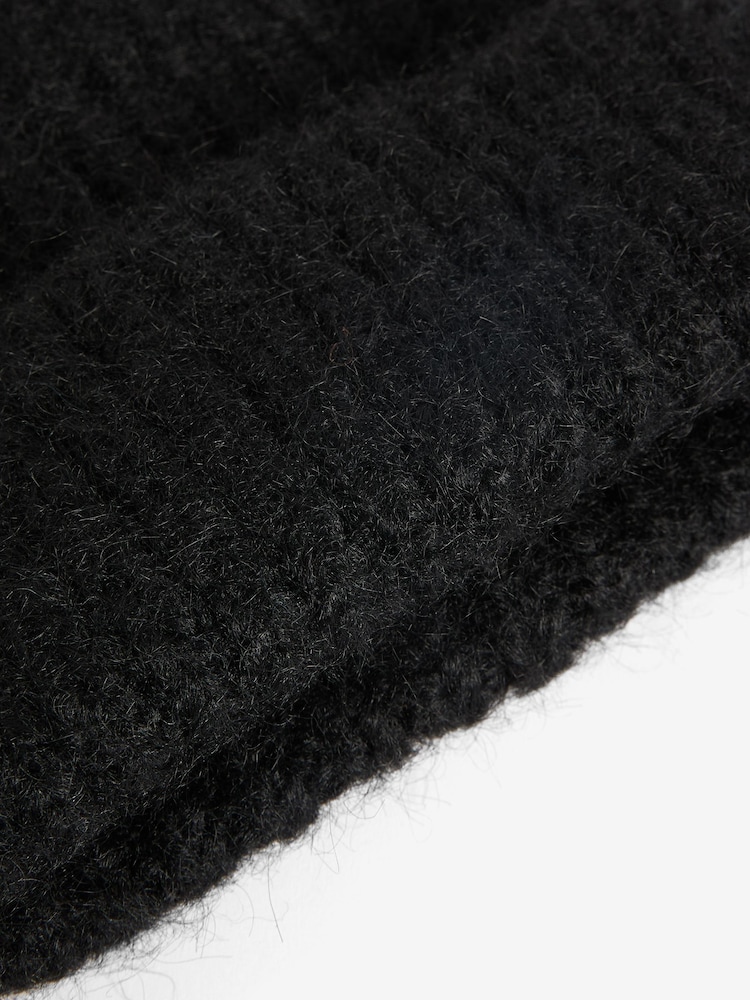 Schwarz - Friends Like These Cosy Knitted Beanie Hat - Bild 4 von 4