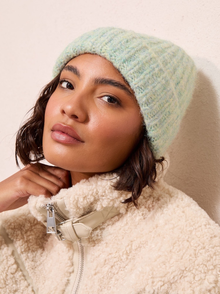 Friends Like These Mint Green Cosy Knitted Beanie Hat - Image 1 of 4