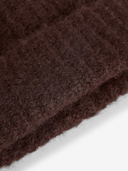 Friends Like These Chocolate Brown Cosy Knitted Beanie Hat - Image 3 of 4