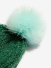 Vihreän ja sinisen kontrasti - Love & Roses -pehmoinen pom-hattu - Kuva 3 / 4