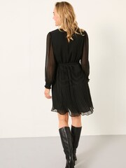 FatFace Darcy Black Pin Spot Petite Dress - Image 2 of 7