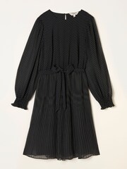 FatFace Darcy Black Pin Spot Petite Dress - Image 7 of 7