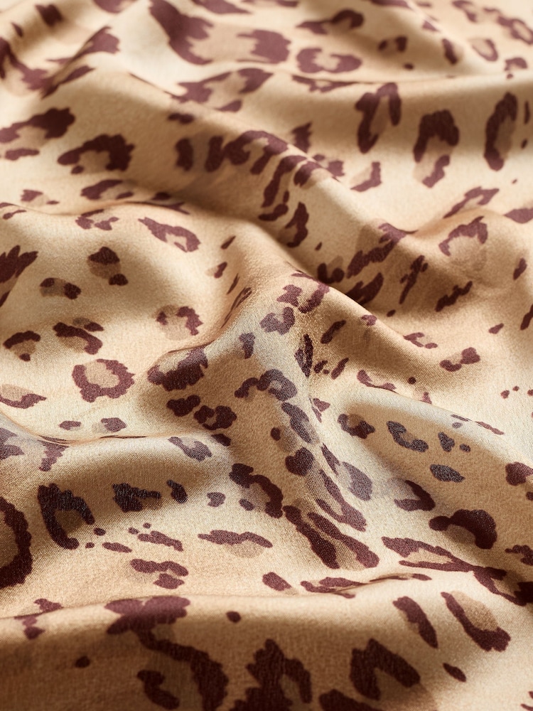 Friends Like These Leopard Print Satin Printed Multiway Head Scarf - Image 5 of 5 Friends Like These Leopard Print Satin Printed Multiway Head Scarf - Image 5 of 5