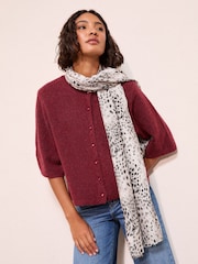Friends Like These Black/White Spot Printed Lightweight Scarf - Image 1 of 1