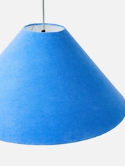 Oliver Bonas Blue Velluto Velvet Ceiling Lamp Shade - Image 4 of 6