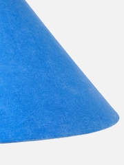 Oliver Bonas Blue Velluto Velvet Ceiling Lamp Shade - Image 6 of 6