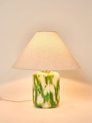 Oliver Bonas Green Pintar Glass Desk & Table Lamp - Image 3 of 5