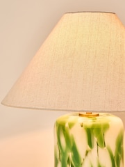 Oliver Bonas Green Pintar Glass Desk & Table Lamp - Image 4 of 5