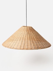 Oliver Bonas Natural Delphine Woven Pendant Lampshade - Image 1 of 3