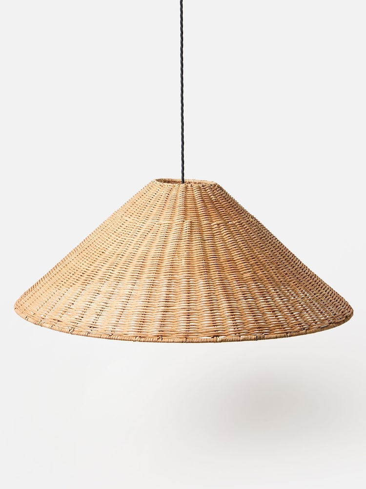 Oliver Bonas Natural Delphine Woven Pendant Lampshade - Image 1 of 3