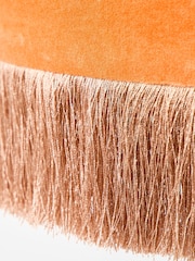 Oliver Bonas Terracotta Ero Velvet & Tassel Drum Pendant Lampshade - Image 5 of 6