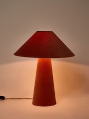 Oliver Bonas Coral Velluto Velvet Desk & Table Lamp - Image 2 of 4