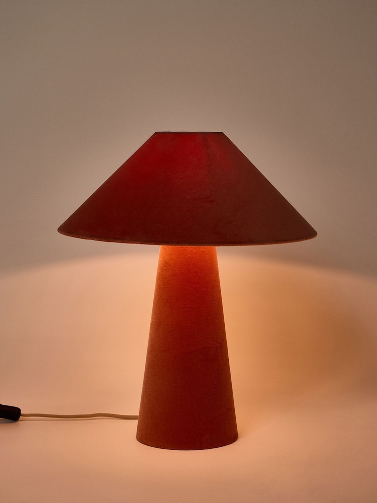 Oliver Bonas Coral Velluto Velvet Desk & Table Lamp - Image 2 of 4