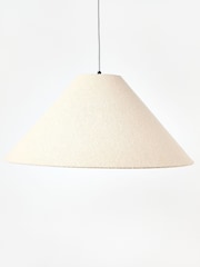 Oliver Bonas Natural Alma Boucle Tapered Ceiling Lamp Shade - Image 1 of 5