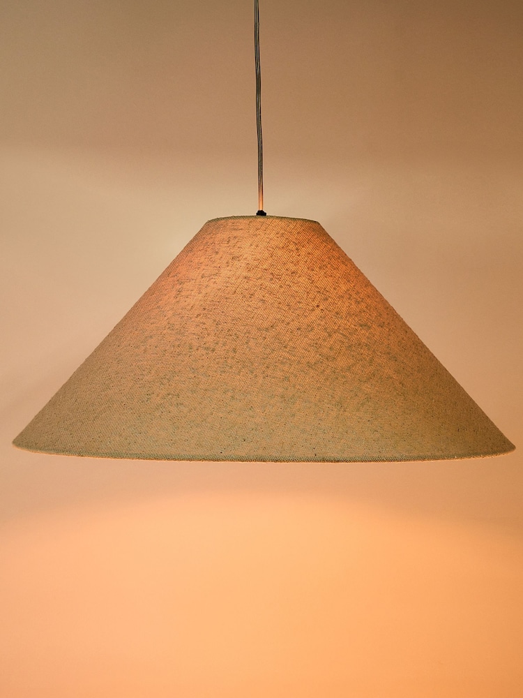 Oliver Bonas Natural Alma Boucle Tapered Ceiling Lamp Shade - Image 2 of 5