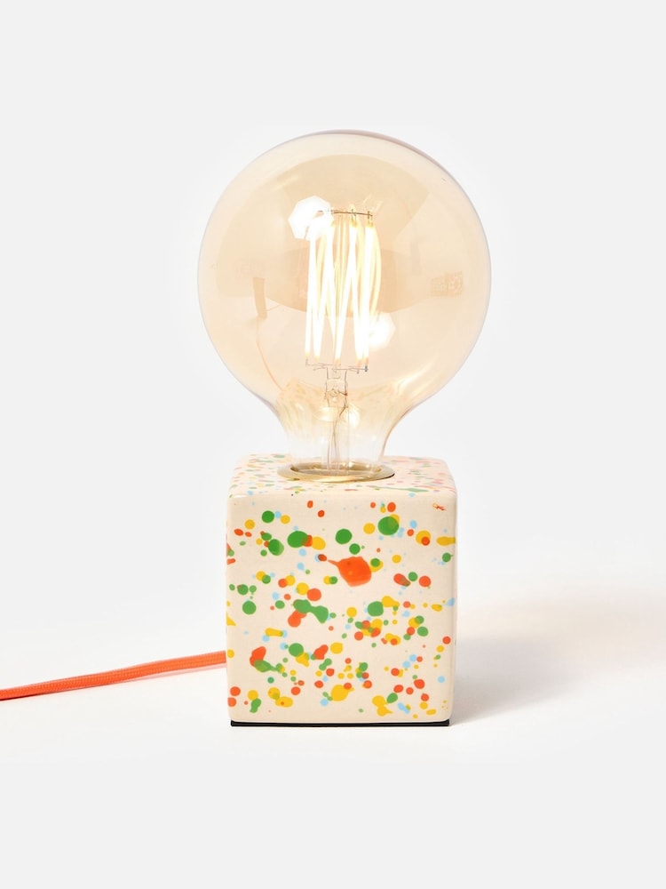 Oliver Bonas Multi Splatter Ceramic Open Bulb Desk and Table Lamp - Image 1 of 6