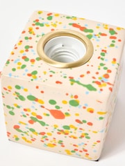 Oliver Bonas Multi Splatter Ceramic Open Bulb Desk and Table Lamp - Image 3 of 6