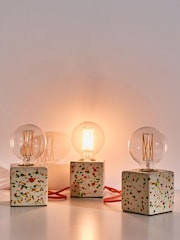 Oliver Bonas Multi Splatter Ceramic Open Bulb Desk and Table Lamp - Image 6 of 6
