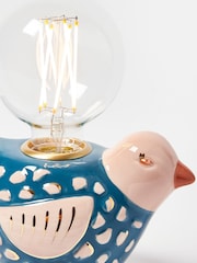 Oliver Bonas Blue Ovie Bird Ceramic Desk & Table Lamp Base - Image 3 of 3