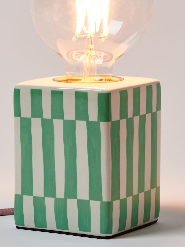 Oliver Bonas Green Erica Ceramic Desk & Table Lamp Base - Image 4 of 4