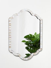 Oliver Bonas Natural Mila Mother of Pearl Wall Mirror - Image 1 of 5