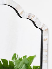 Oliver Bonas Natural Mila Mother of Pearl Wall Mirror - Image 4 of 5
