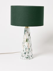 Oliver Bonas Green Large Glass Table & Desk Lamp - Image 1 of 4