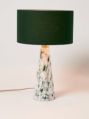 Oliver Bonas Green Large Glass Table & Desk Lamp - Image 2 of 4