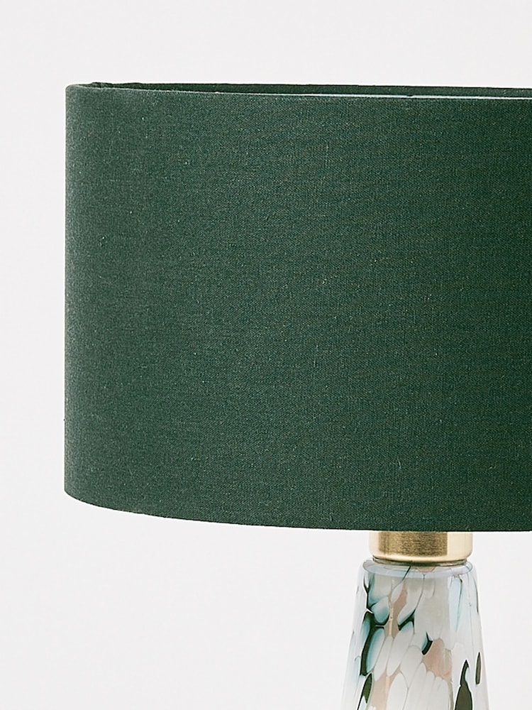 Oliver Bonas Green Large Glass Table & Desk Lamp - Image 4 of 4