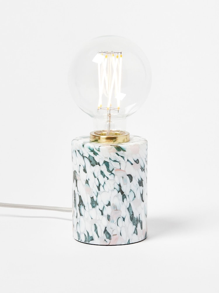 Oliver Bonas Green Glass Desk & Table Lamp Base - Image 1 of 4