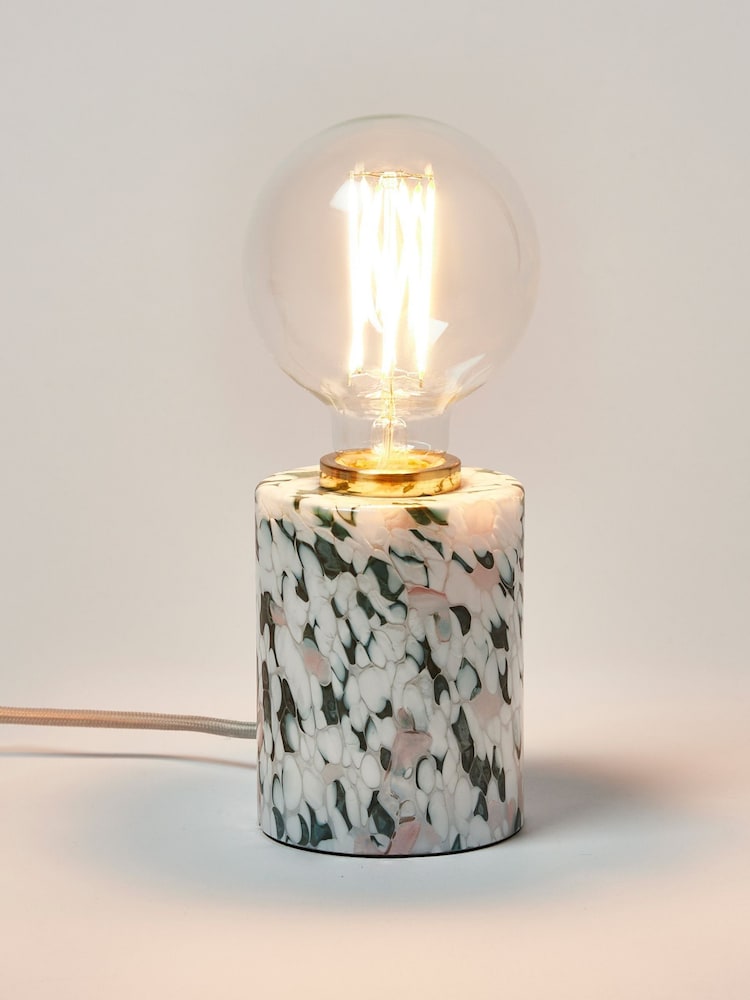 Oliver Bonas Green Glass Desk & Table Lamp Base - Image 2 of 4