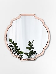 Oliver Bonas Pink Aurora Round Wall Mirror - Image 1 of 5
