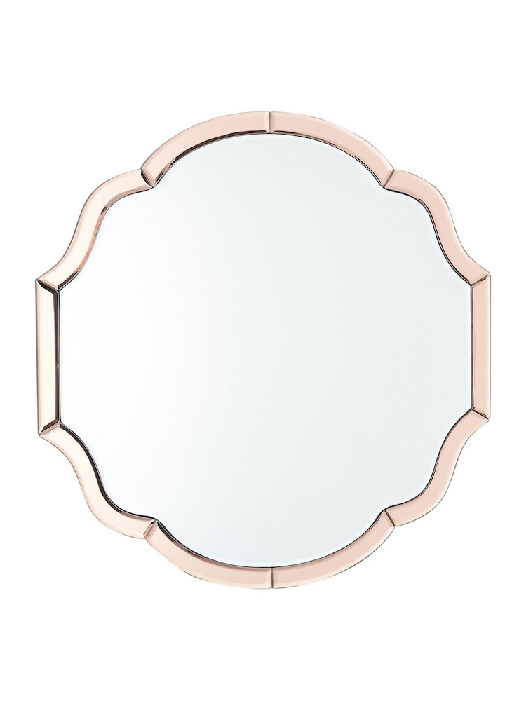 Oliver Bonas Pink Aurora Round Wall Mirror - Image 5 of 5