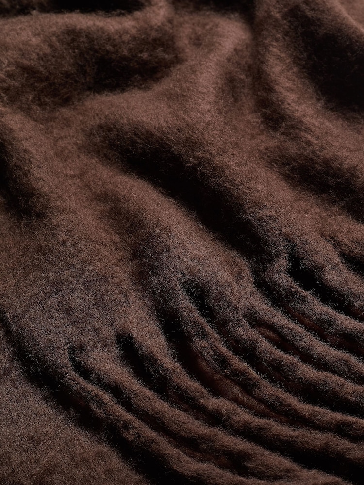Friends Like These Brown Cosy Brushed Blanket Scarf - Image 4 of 4