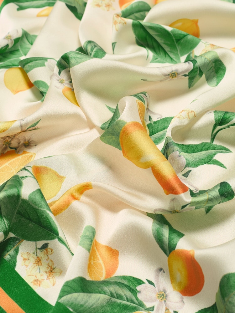 Amarelo limão - Love & Roses Satin Multiway Headscarf - Imagem 3 de 3