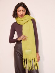 Friends Like These Chartreuse Cosy Brushed Blanket Scarf - Image 1 of 4