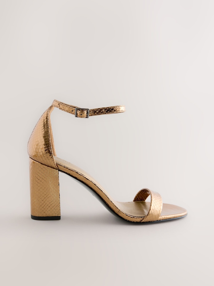 Bronze Forever Comfort Block Heel Sandals - Image 1 of 5