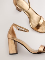 Bronze Standard/Wide Fit Block Heel Sandals - Image 10 of 10