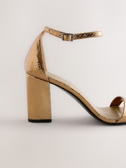 Bronze Standard/Wide Fit Block Heel Sandals - Image 8 of 10