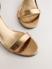 Bronze Standard/Wide Fit Block Heel Sandals - Image 9 of 10