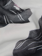 Love & Roses Mono FLoral Printed Lightweight Scarf - Image 3 of 3