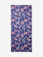 Love & Roses Blue Print Printed Lightweight Scarf - Image 1 of 4