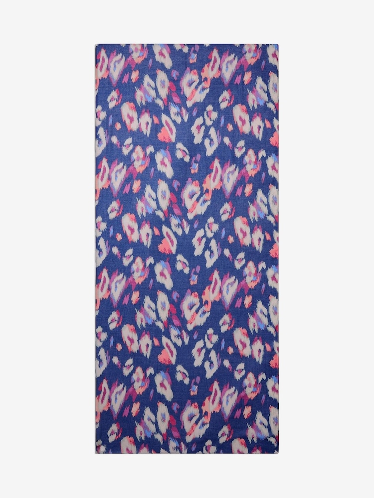 Love & Roses Blue Print Printed Lightweight Scarf - Image 1 of 4